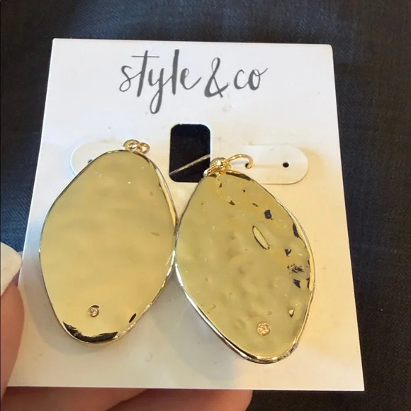 Style & Co. Gold and Cream Earrings - Picture 5 of 6
